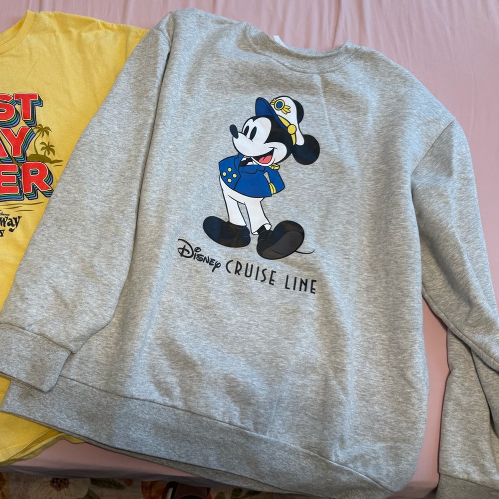 Disney Cruise Line Mickey Mouse Gray Sweatshirt size L, unisex